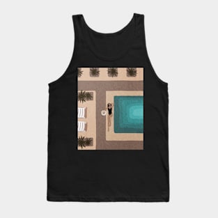 Girl near the swimming pool, Summer time Tank Top